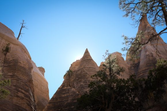 "Blocking the Sun". USA. New Mexico. Kasha-Katuwe Tent Rocks National Monument. 2015.