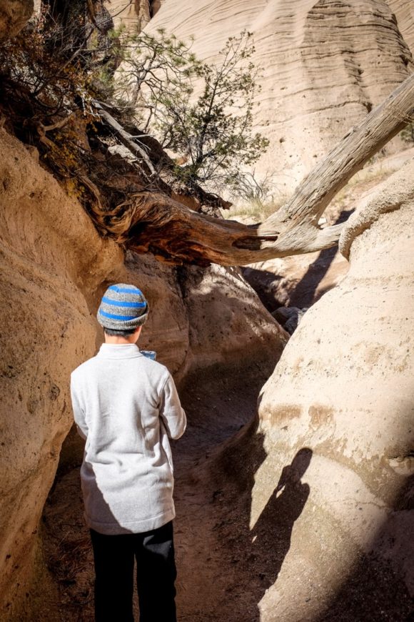 "Fun Part of the Trail". USA. New Mexico. Kasha-Katuwe Tent Rocks National Monument. 2015.