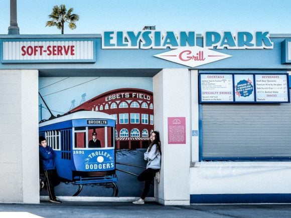 "At the Ballpark" USA. California. Los Angeles. 2015.