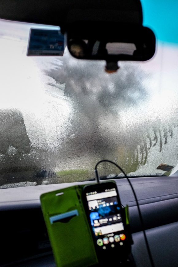 "Icy Windshield" USA. Texas. Cedar Park. 2016.