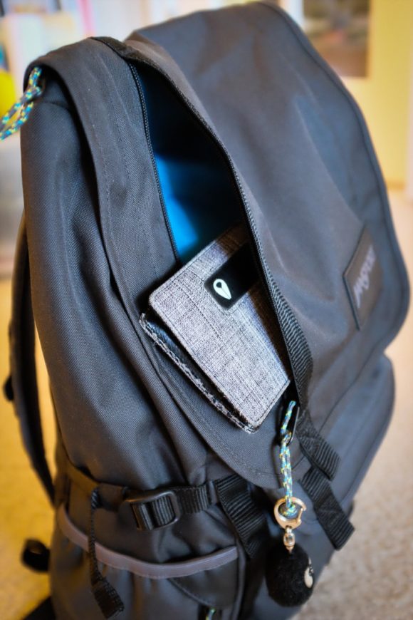 Jansport Hatchet Backpack in Grey Tar (Vertical Pocket)