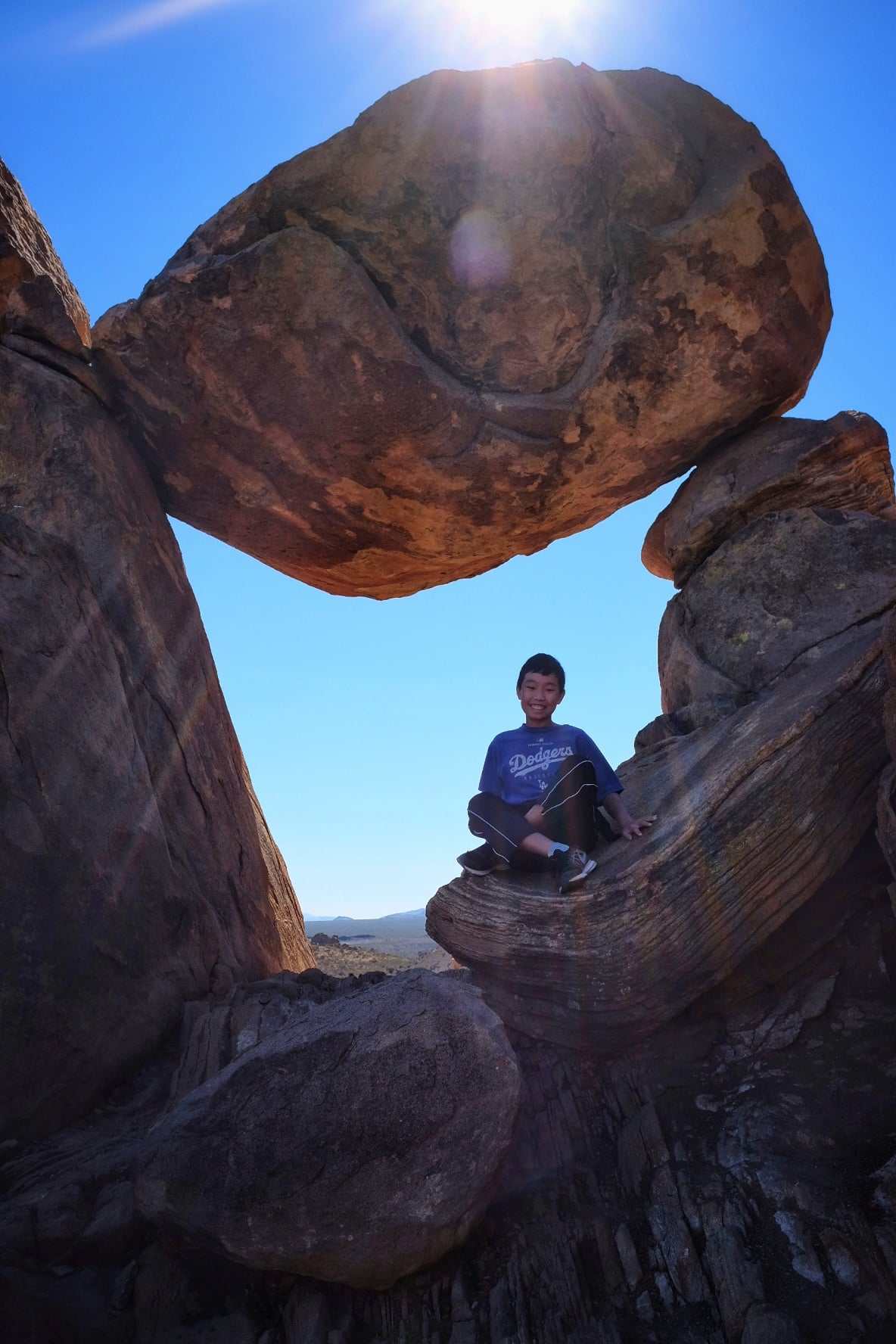 "Under Balanced Rock" Big Bend, 2016