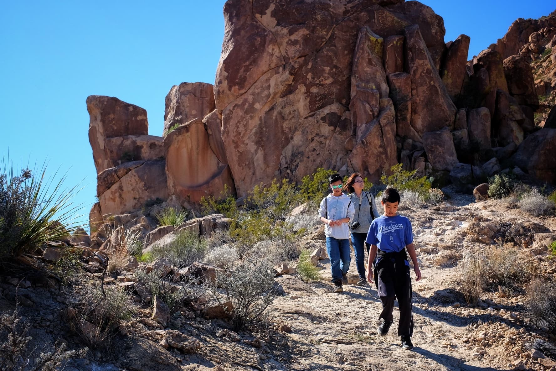 "Hiking Grapevine Trail" Big Bend, 2016