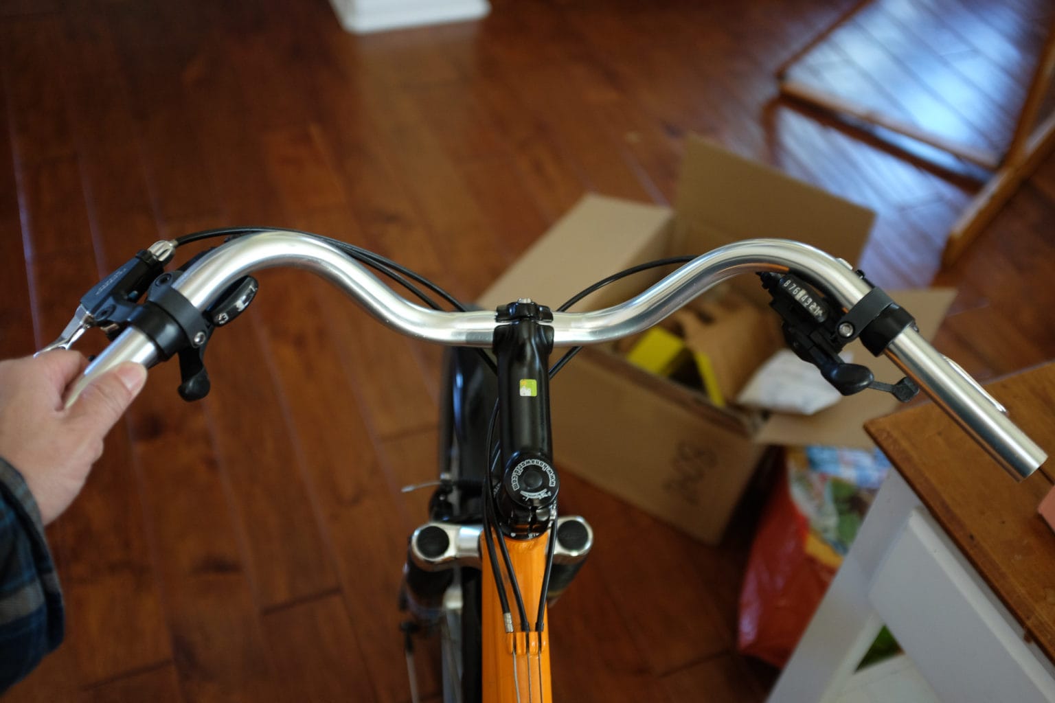 swapping handlebars bicycle