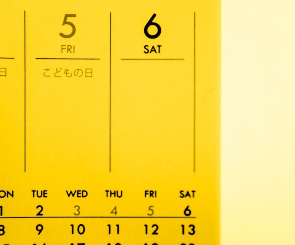 "Calendar in Yellow" Cedar Park, 2017